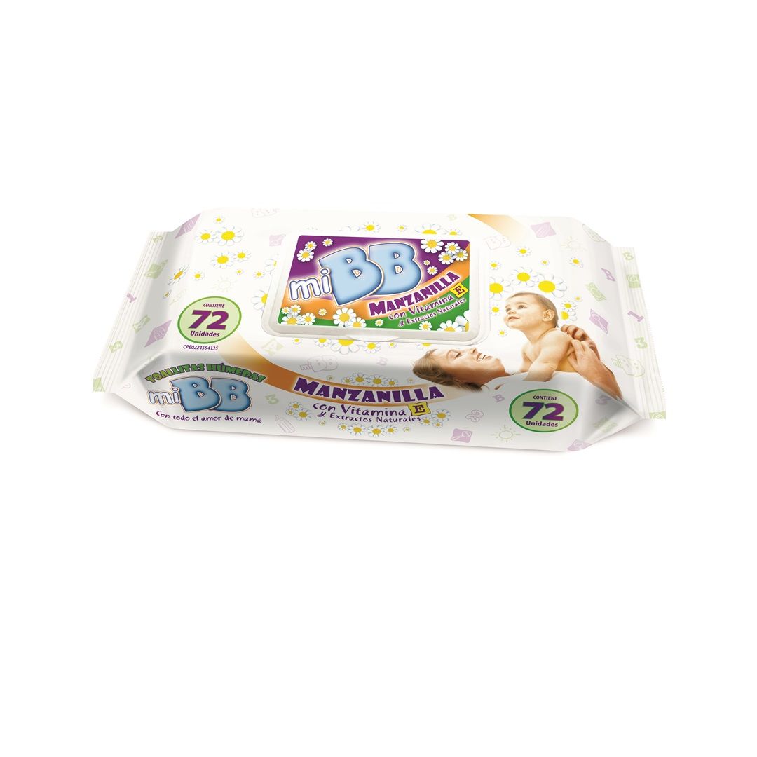 TOALLITAS HUMEDAS MANZANILLA X 72 UND (MI BB)